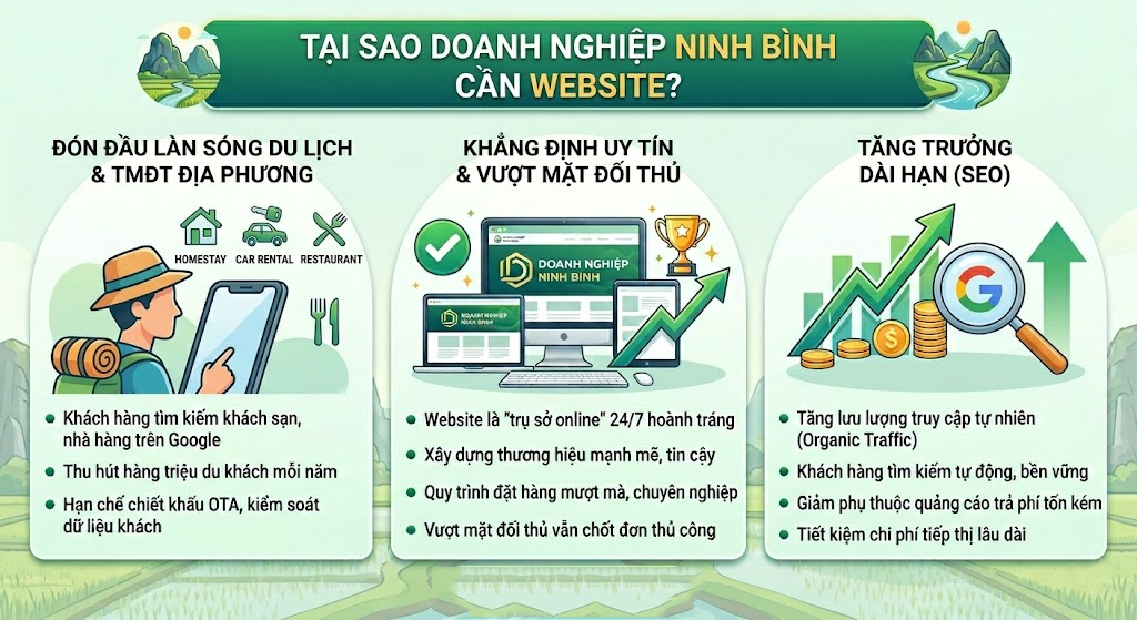 Tại sao doanh nghiệp Ninh Bình cần sở hữu một website 