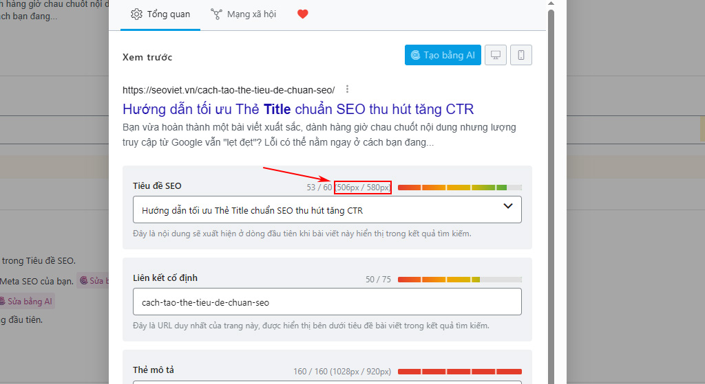 Giới hạn ký tự tiêu chuẩn ở mức 55 – 60 ký tự