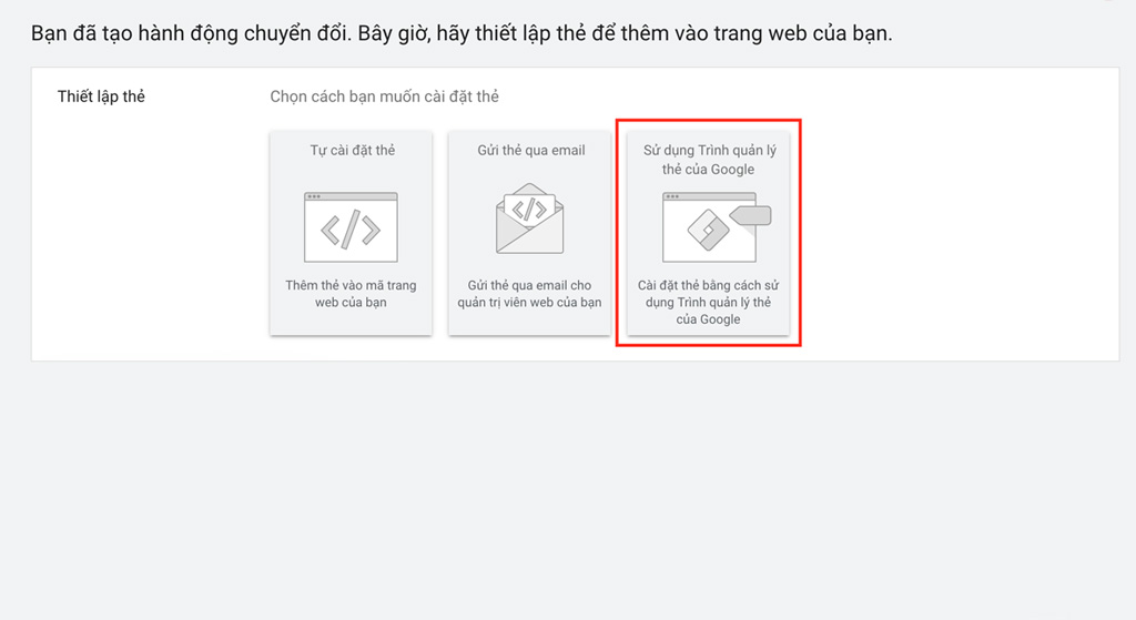 Cài đặt Conversion Tracking