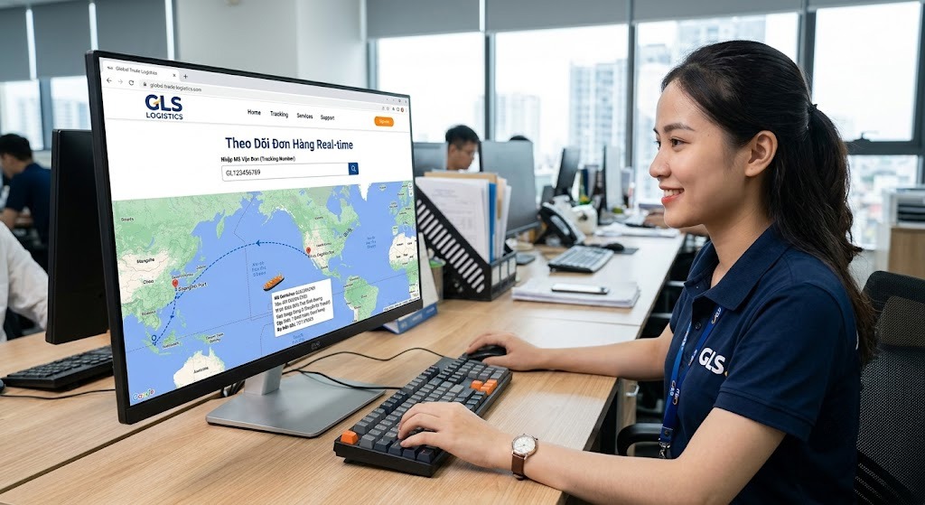 Khách hàng nhập mã vận đơn và xem tình trạng đơn hàng
