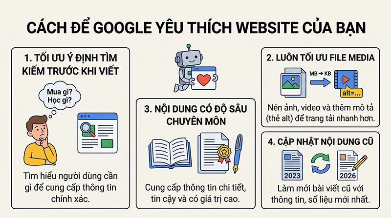 Google search hoạt động thế nào? Giải mã cơ chế crawl index rank 5 Can-lam-gi-de-Google-yeu-thich-website-cua-ban
