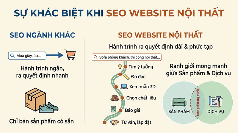 Hướng dẫn SEO website nội thất từ A-Z: Tăng traffic & chuyển đổi 1 Su-khac-biet-khi-SEO-website-noi-that-so-voi-nganh-khac