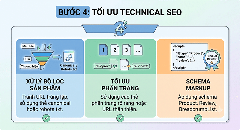 Hướng dẫn SEO danh mục sản phẩm, tăng traffic, tối ưu chuyển đổi Buoc-4-Toi-uu-Technical-SEO