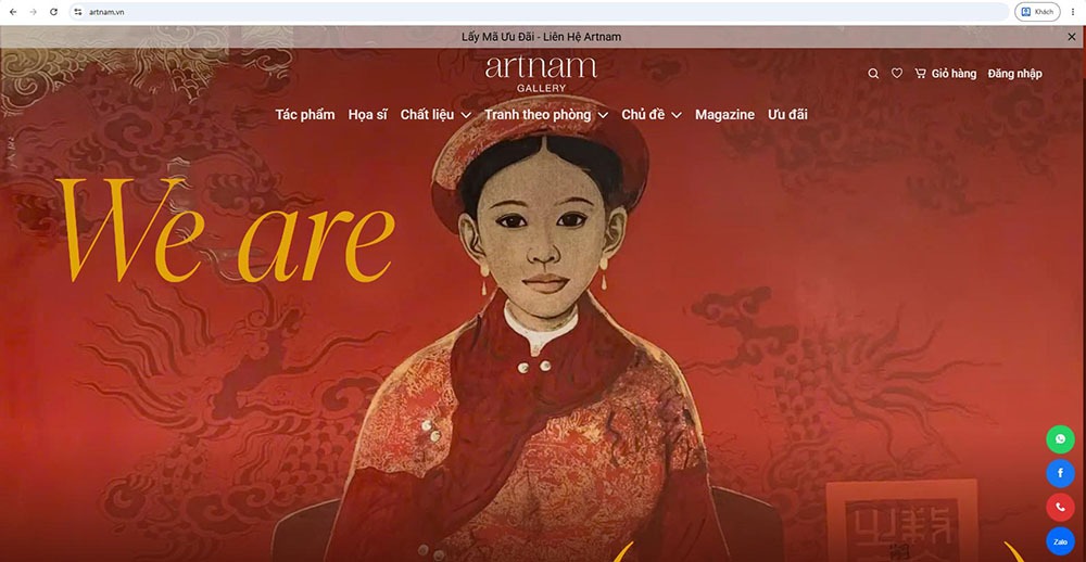 Dự án SEO Artnam Gallery: 73,79% từ khóa Top 3, hơn 308.000 lượt nhấp từ Google 1 Website Artnam Gallery trong dự án SEO của SEO VIỆT